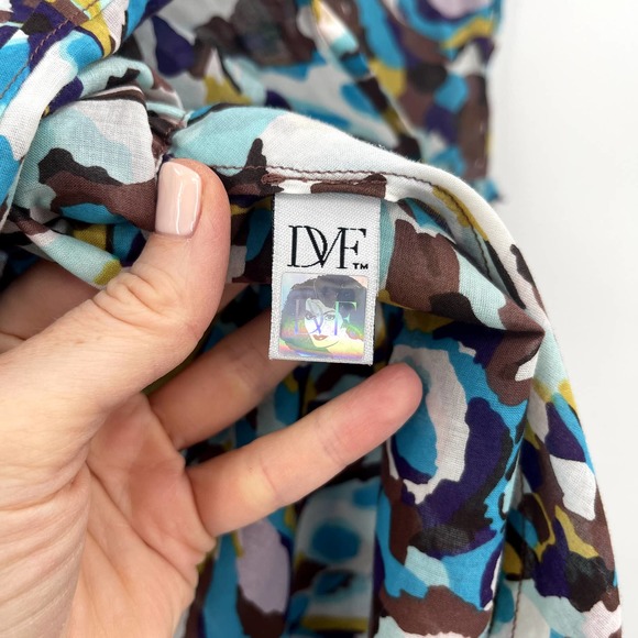 Diane von Furstenberg Marina Dress Size Small Swim Cover Up Tunic Blue White - Picture 16 of 16